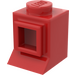 LEGO Red Classic Window 1 x 1 x 1 with Extended Lip, Solid Stud