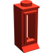 LEGO rouge Classic Fenêtre 1 x 1 x 2 avec base allongée, goujon solide, sans verre
