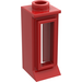 LEGO Rood Classic Venster 1 x 1 x 2 met Lang Sill