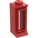 LEGO Red Classic Window 1 x 1 x 2 with Solid Studs and Fixed Glass