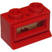 LEGO Rood Classic Venster 1 x 2 x 1 met lange dorpel en glas