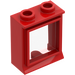 LEGO Rood Classic Venster 1 x 2 x 2 met vast glas (73594)