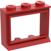 LEGO Red Classic Window 1 x 3 x 2 with Solid Studs