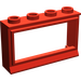LEGO Red Classic Window 1 x 4 x 2 with Short Sill (453)