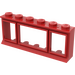 LEGO Red Classic Window 1 x 6 x 2 with Extended Lip, Solid Stud, without Glass