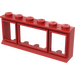 LEGO Red Classic Window 1 x 6 x 2 with Extended Lip, Solid Studs and No Glass
