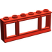 LEGO Rojo Classic Ventana 1 x 6 x 2 sin vidrio