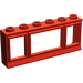 LEGO Red Classic Window 1 x 6 x 2 without Glass
