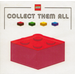 LEGO rot Collect Them All Promotional Aufkleber