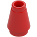 LEGO Red Cone 1 x 1 with Top Groove (4589)
