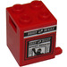 LEGO rot Container 2 x 2 x 2 mit &#039;Daily Bugle&#039; Aufkleber mit versenkten Bolzen (4345)