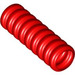 LEGO Rood Gegolfd Slang 2.4 cm (3 Noppen) (21164 / 23001)