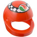 LEGO Rouge Crash Casque avec Checkered et Octan logo (2446 / 93497)