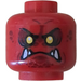 LEGO Red Crust Smasher Head with Yellow Eyes, White Fangs and Dark Red Spots (Recessed Solid Stud) (3626)