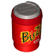 LEGO Red Cup with Lid with ‘BUZZ COLA’ without Hole (15496 / 20850)