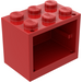 LEGO rot Schrank 2 x 3 x 2 mit festen Bolzen (4532)