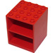 LEGO rouge Armoire 4 x 4 x 4 Homemaker  sans trous de support de porte