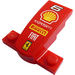 LEGO rouge Incurvé De Affronter Fin et Base 4 x 4 x 1.3 avec &#039;6&#039;, Shell logo, &#039;KASPERSKY lab&#039;, &#039;PIRELLI&#039;, &#039;FIAT&#039; et Ferrari logo Autocollant (93589)