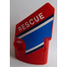 LEGO Red Curved Panel 1 Left with &quot;Rescue&quot; Sticker (87080)