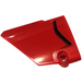 LEGO Red Curved Panel 13 Left with Air Intake Sticker (64394)