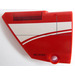 LEGO Red Curved Panel 13 Left with White stripes and &#039;NO STEP&#039; Sticker (64394)