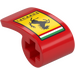 LEGO Punainen Kaareva Paneeli 2 x 1 x 1 jossa Ferrari logo (78697 / 89679)