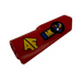 LEGO rouge Incurvé Panneau 21 Droite avec &#039;AF&#039; et &#039;DMK&#039; Autocollant (11946)