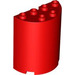 LEGO Rood Cilinder 2 x 4 x 4 Halve (6218 / 20430)