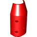 LEGO Red Cylinder 6 x 3 x 10 Half with Taper and Four Pin Holes (57792)