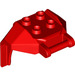 LEGO Red Design Brick 4 x 3 x 3 with 3.2 Shaft (27167)