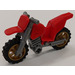 LEGO червен Dirt bike with silver chassis, gold wheels