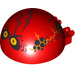 LEGO Rosso Dome 6 x 6 x 3 con Cerniera Innesti con Globlin con Giallo e Arancione Occhi (24331 / 50747)