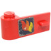 LEGO Red Door 1 x 3 x 1 Left with Fire Logo Sticker (3822)