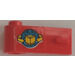 LEGO Red Door 1 x 3 x 1 Left with Shipping Logo Sticker (3822)