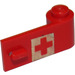 LEGO Red Door 1 x 3 x 1 Right with Red Cross Sticker (3821)
