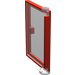 LEGO Red Door 1 x 4 x 5 Left with Undetermined Glass