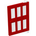 LEGO Rojo Puerta 1 x 4 x 5 Derecha con 6 Paneles (73312)