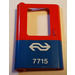 LEGO rouge Porte 1 x 4 x 5 Train La gauche avec Bleu Bas Demi et Dutch NS 7715 Autocollant (4181)