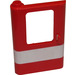 LEGO Rosso Porta 1 x 4 x 5 Treno Sinistra con Bianco Striscia (4181)