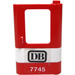 LEGO rouge Porte 1 x 4 x 5 Train Droite avec Noir &#039;DB&#039; et blanc &#039;7745&#039; Autocollant (4182)