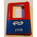 LEGO rouge Porte 1 x 4 x 5 Train Droite avec Bleu Bas Demi et Dutch NS 7715 Autocollant (4182)