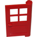 LEGO Red Door 1 x 4 x 5 with 4 Panes with 2 Points on Pivot (3861)