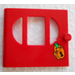 LEGO Rood Deur 1 x 6 x 5 Fabuland met 3 Windows met Padlock Sticker