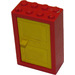 LEGO червен Door 2 x 4 x 5 Frame with Yellow Door