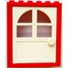 LEGO rot Tür Rahmen 2 x 6 x 6 mit Weiß Tür