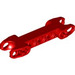 LEGO Red Double Ball Joint Connector with Squared Ends and Open Axle Holes (89651)