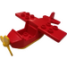 LEGO Red Duplo Aeroplane with Yellow Bottom and Yellow Propeller (2159)