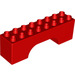 LEGO Red Duplo Arch Brick 2 x 8 x 2 (18652)