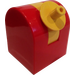 LEGO Red Duplo Brick 2 x 2 x 2 Curved Top with Yellow Propeller Holder