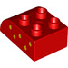 LEGO rouge Duplo Brique 2 x 3 avec Haut incurvé avec Jaune seeds La gauche (2302 / 73346)
